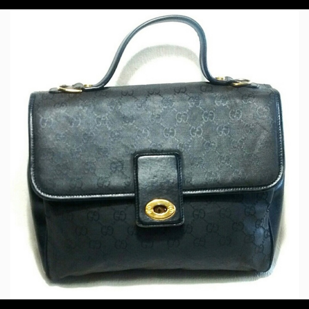 GUCCI VTG MONOGRAM HANDBAG
